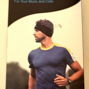 Wireless sports headband for music and calls